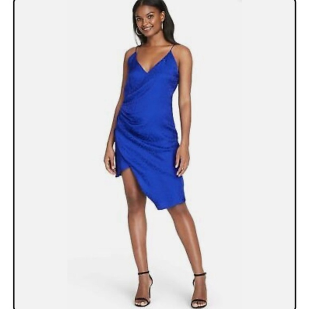 Cushnie Blue Asymmetrical Slip Dress for Cocktail